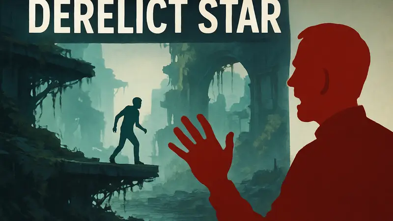 Скриншот из инди-платформера Derelict Star на фоне заголовка новости про Джонатана Блоу.