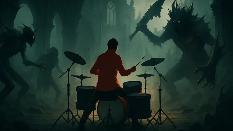 Ultimate Drummer: главный герой сражается с монстрами, управляя барабанной установкой в стиле Soulslike