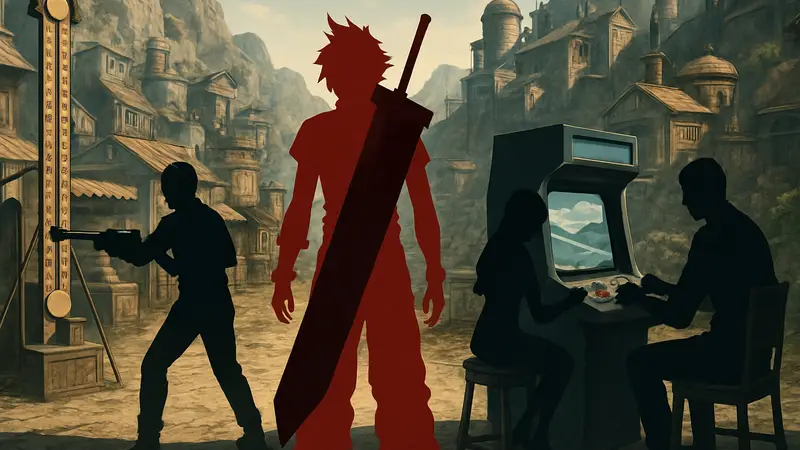 Скриншот из Final Fantasy VII Revelation, демонстрирующий разнообразие мини-игр