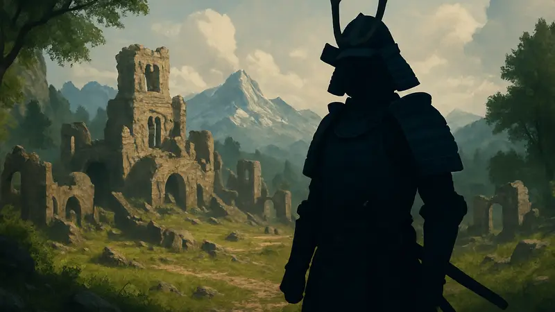 Изображение самурайской брони Забытого Генерала из игры Crimson Desert.