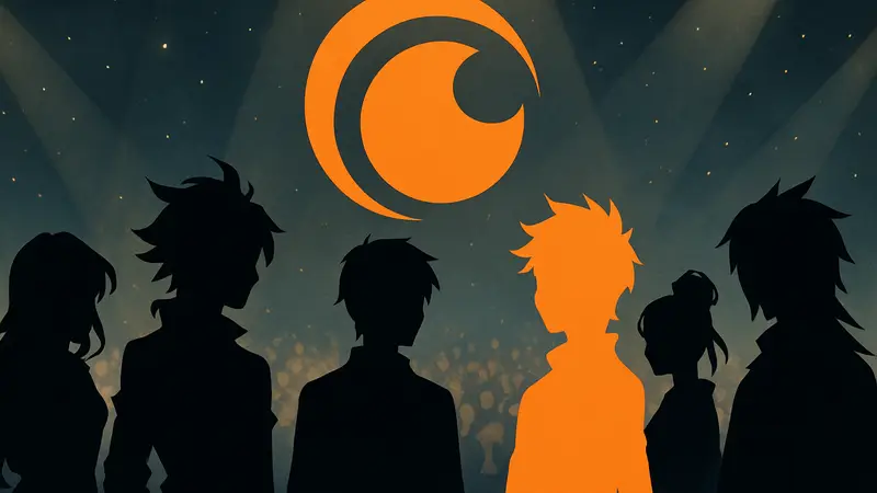 Логотип Crunchyroll Awards на фоне персонажей аниме, символизирующий признание индустрии