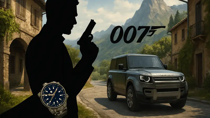 Скриншот из игры 007 First Light с часами Omega и автомобилем Land Rover, демонстрирующий продакт-плейсмент.
