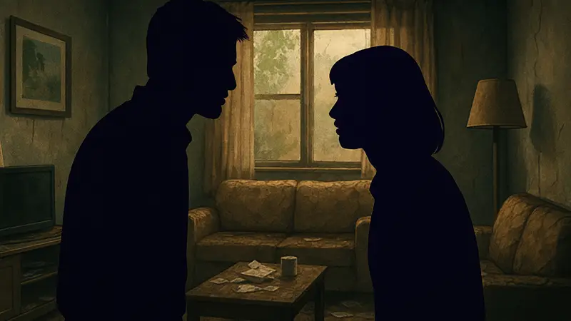 Кадр из сериала Netflix «Грызня» с главными героями, символизирующий напряженность сюжета.