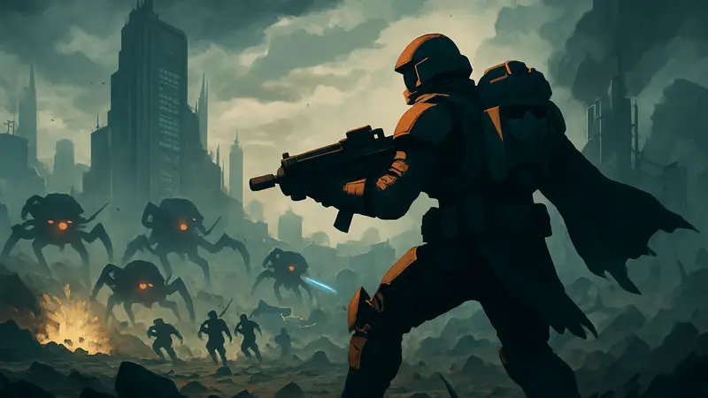 Боец Helldivers 2 на планете Киберстан в эпической битве за Свободу
