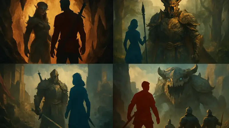 Обложки различных пошаговых RPG, похожих на Baldur's Gate 3, но без D&D