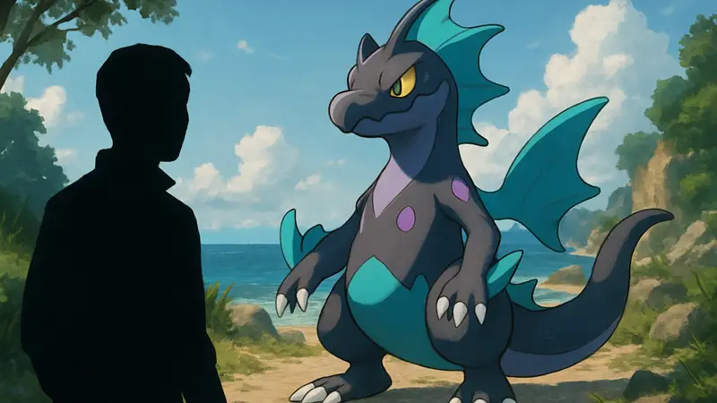 Изображение новой эволюции покемона Саландита из игры Pokemon Winds and Waves. Утечка покемона.