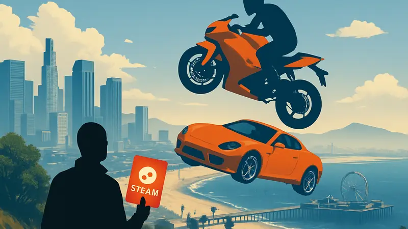 Безумный трюк в GTA 5, иллюстрация к конкурсу клипов за $100 Steam карту