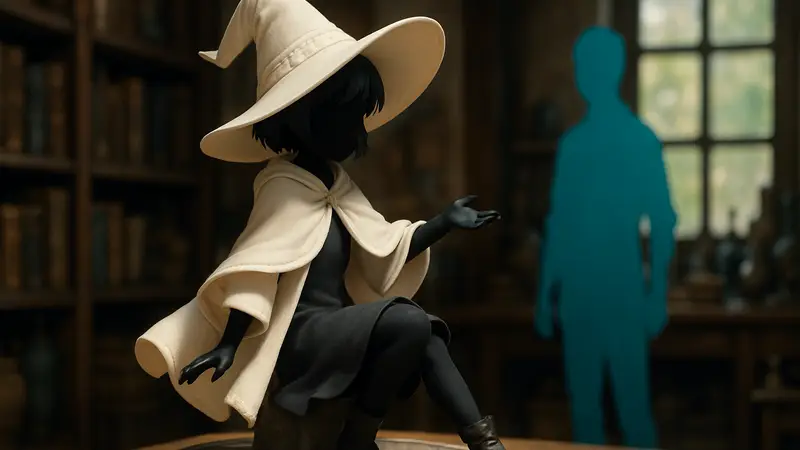 Коллекционная фигурка Коко из аниме 'Ателье колдовских колпаков' в деталях.