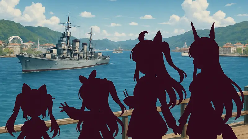 Персонажи аниме Azur Lane: Bisoku Zenshin! Ni!! на промо-арте второго сезона