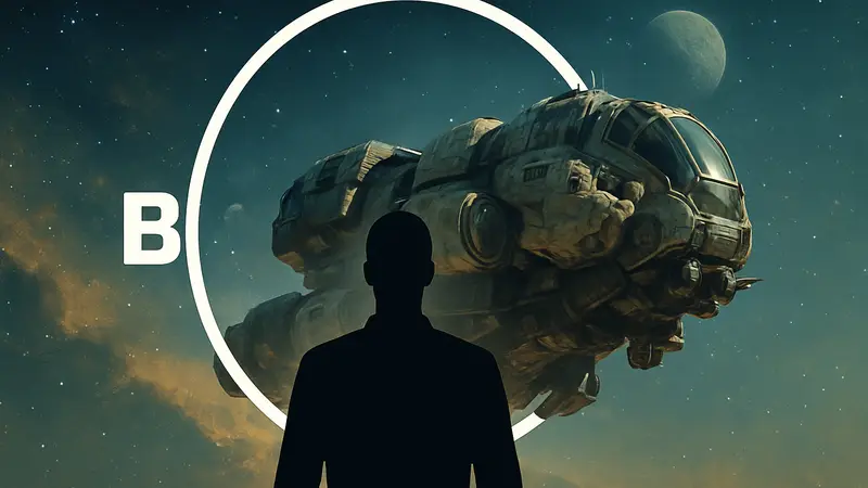 Логотип Bethesda, на фоне космического корабля из Starfield, символизирующий новую политику без DLC-попапов.