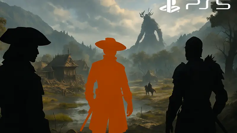 Скриншот из GreedFall 2: The Dying World, демонстрирующий персонажей и игровой мир на PlayStation 5.