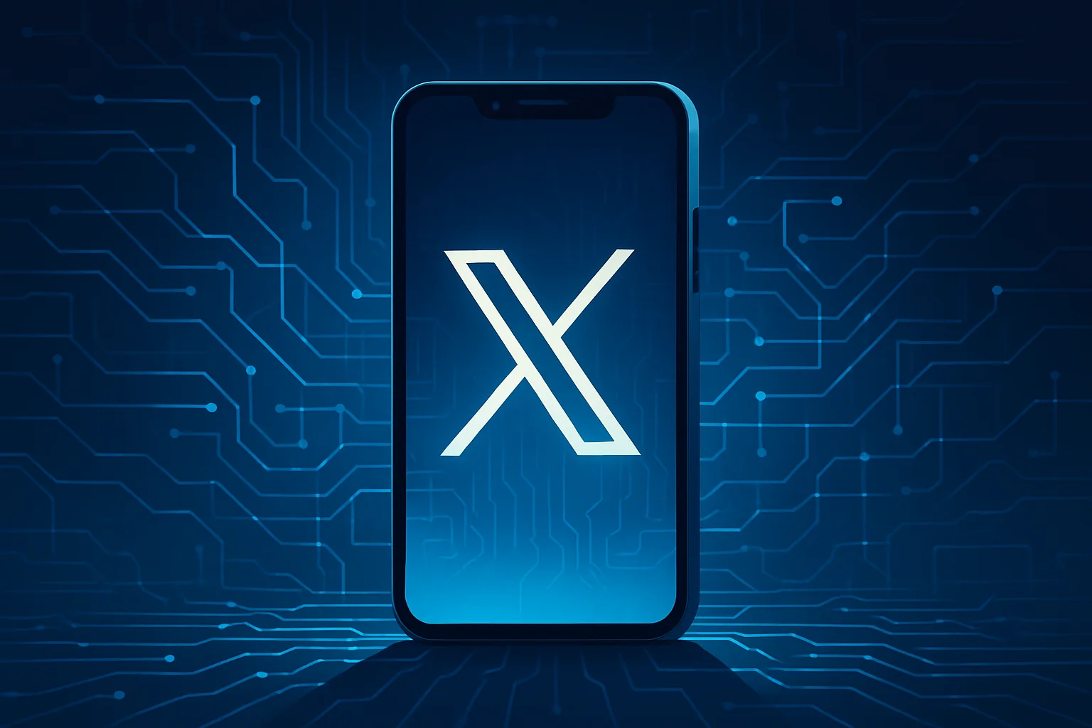 Логотип X (бывший Twitter) на экране, символизирующий открытый алгоритм соцсети.