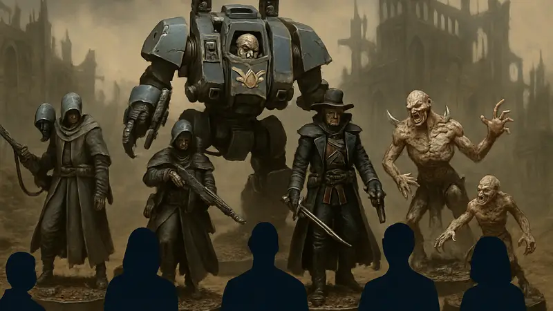 Раскрашенные миниатюры Warhammer 40,000: Kill Team из набора «Ужас на Девлане»