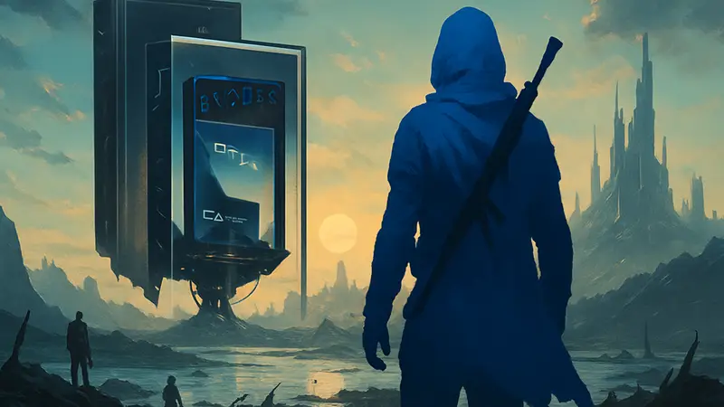 Обложка книги Exodus: The Helium Sea на фоне футуристического пейзажа