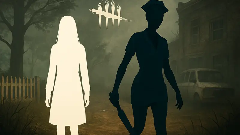 Персонажи Химако и Медсестра с пузырьковой головой из Silent Hill в игре Dead by Daylight.
