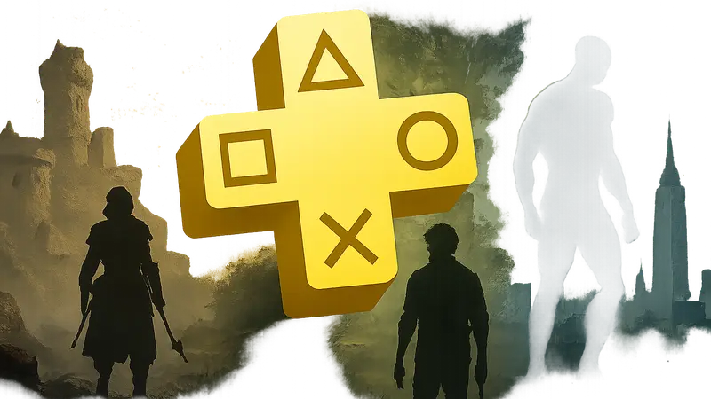 Логотип PlayStation Plus Essential с играми на фоне, анонс июля 2026 года.