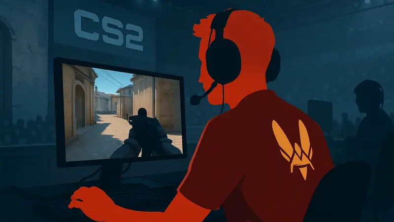 Игрок flameZ из киберспортивной команды Vitality во время матча по CS2.