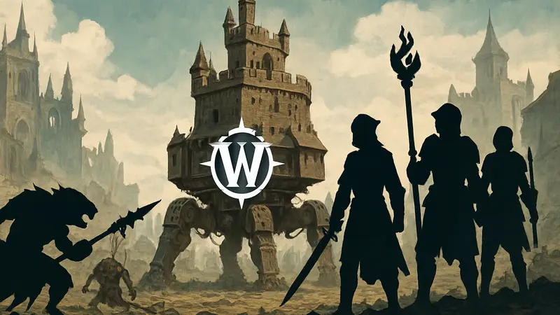 Миниатюры Warhammer Age of Sigmar: шагающая крепость, скавены и бойцы Гильдии Вольных городов.