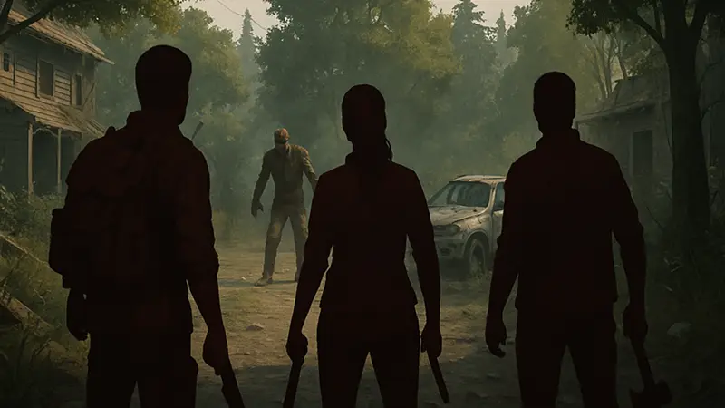 Скриншот из State of Decay 3, показывающий выживших в зомби-апокалипсисе