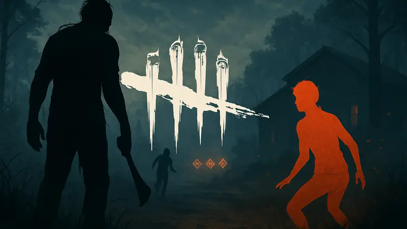 Логотип Dead by Daylight на фоне игрового процесса с новыми модификаторами