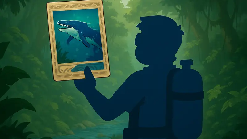 Карта Базилозавра Маринки из игры Dave the Diver: Into the Jungle DLC, коллекционный предмет