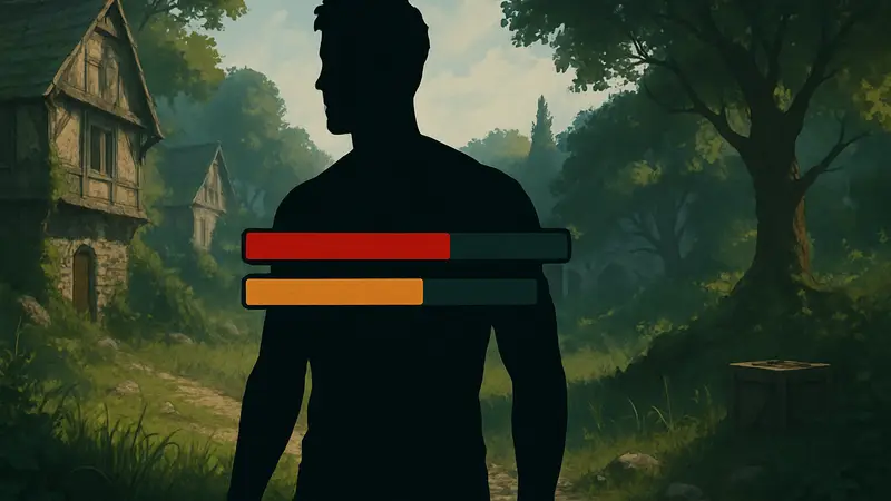 Интерфейс Windrose с полосками здоровья персонажа и Временного исцеления