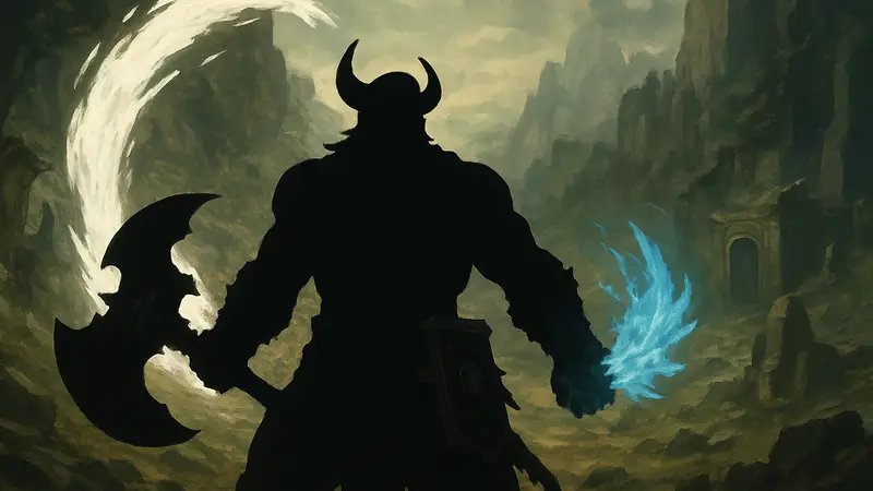 Варвар из Diablo 4 в броне, использующий способности, с новыми уникальными предметами