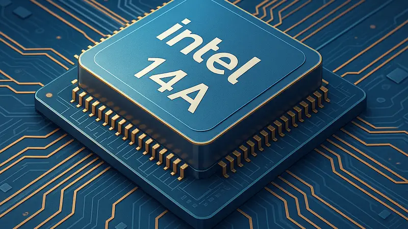 Микросхема Intel с маркировкой 14A, символизирующая техпроцесс