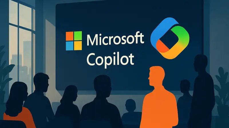 Логотип Microsoft Copilot, ИИ-помощник, количество пользователей Microsoft