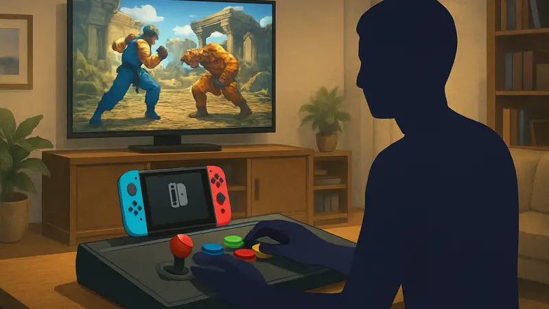 Аркадный контроллер Hautepad C-AT для Nintendo Switch в действии