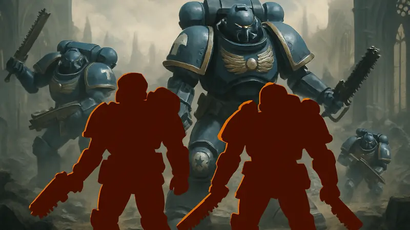 Фигурки штурмовых заступников из Warhammer 40,000: Space Marine 2 от компании JoyToy.