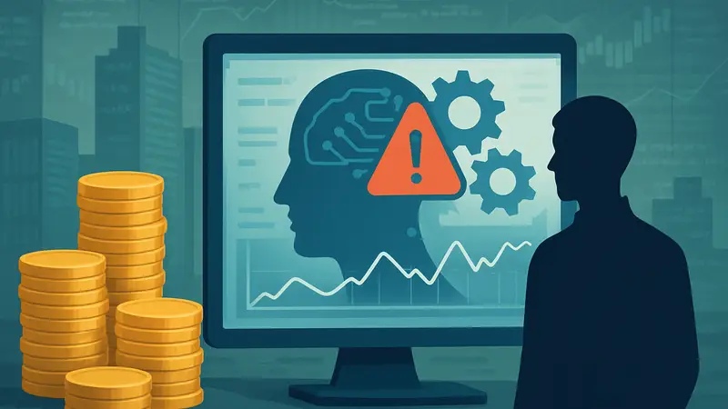 Логотип InsightFinder с графическим изображением, символизирующим анализ и исправление ошибок в работе искусственного интеллекта. Инвестиции в ИИ.