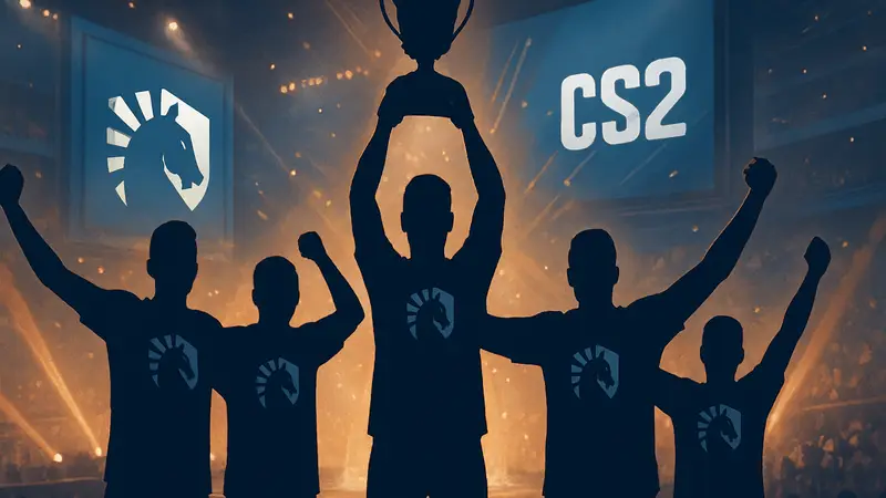 Игроки команды Liquid по киберспорту после победы на турнире ESL Pro League по CS2