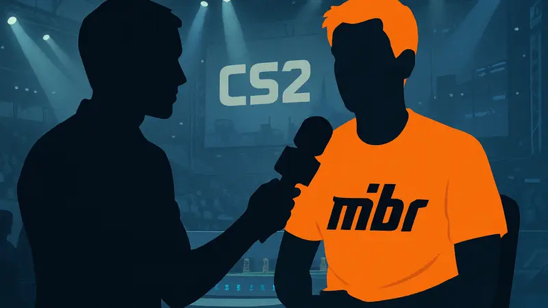 Киберспортсмен LNZ даёт интервью после матча MIBR по CS2
