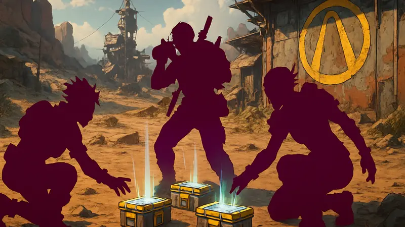 Персонажи Borderlands 4 в фоторежиме, собирающие увеличенный дроп лута