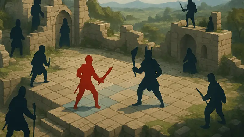 Обложка одной из лучших тактических RPG, демонстрирующая пошаговый бой или стратегическую карту