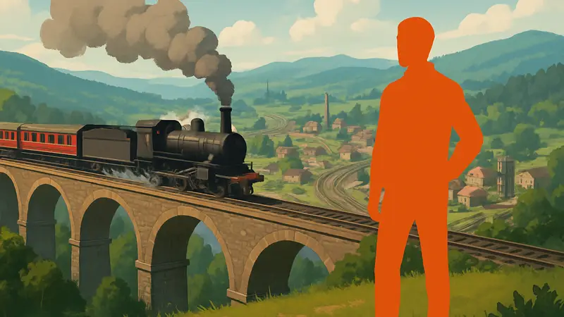 Скриншот из Steam To Electric: паровой поезд на мосту, развитие ж/д империи, анонс.