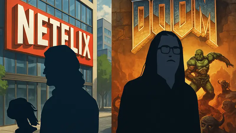 Генри Кавилл и Джон Ромеро, символизирующие новости Netflix и игровой индустрии за 17 июня.