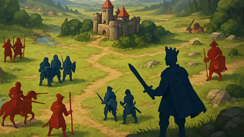 Игровой процесс Crownlings с тактическими юнитами на средневековой карте.