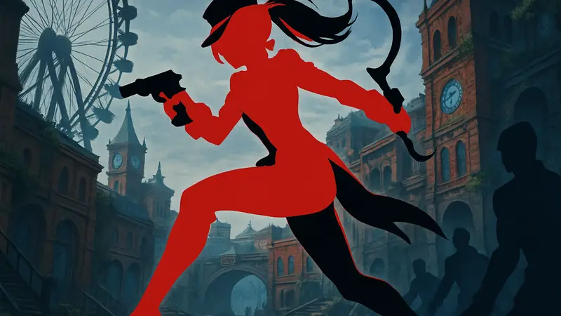 Персонаж Tempest Riko из игры Persona 5 The Phantom X в боевой позе.