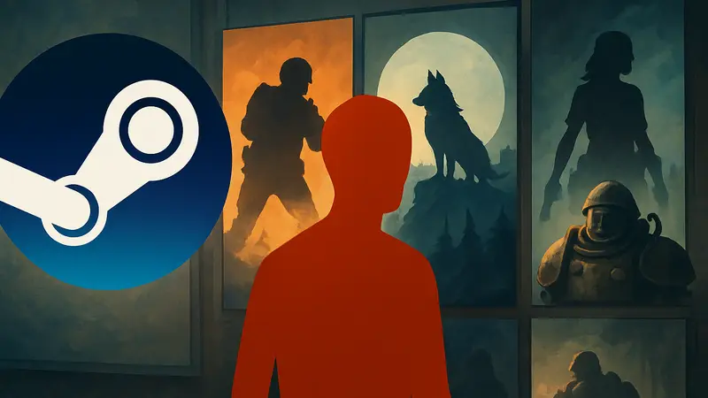 Логотип Steam и обложки бесплатных игр