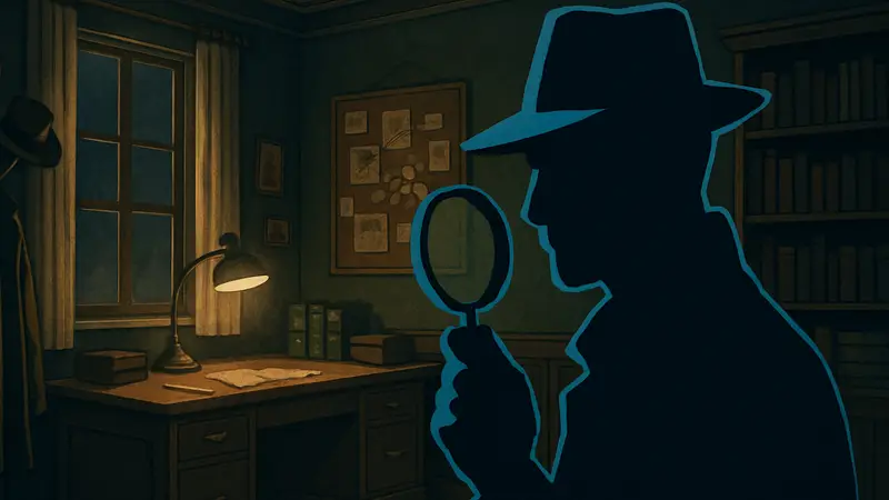 Логотип или игровой кадр Case Solved, мобильного квеста-детектива.