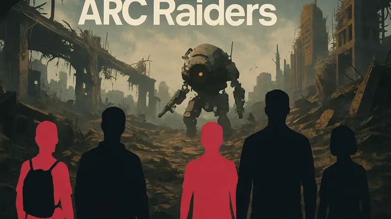 Скриншот ARC Raiders с персонажами на фоне разрушенного мира, символизирующий недовольство игроков патчем.