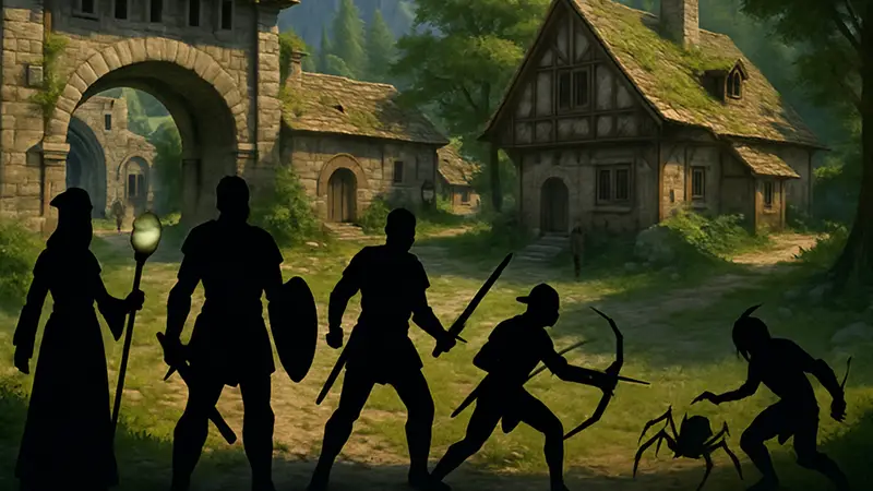 Скриншот из фэнтези MMORPG Project: Gorgon, демонстрирующий игровой процесс и персонажей