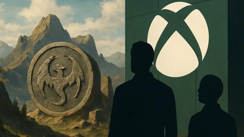 Логотип The Elder Scrolls VI и студии Bethesda на фоне Xbox
