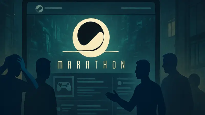 Логотип игры Marathon или скриншот, показывающий сообщество Steam.