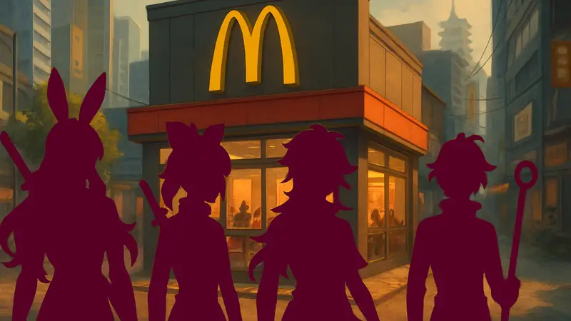 Анимированные персонажи KPop Demon Hunters из мини-сериала McDonald's.