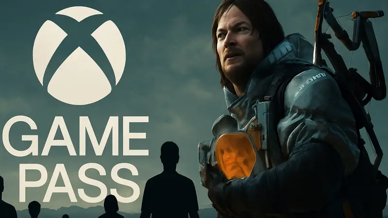 Сэм Портер Бриджес из Death Stranding на фоне логотипов Xbox и Game Pass, символизирующий приток новых игроков.
