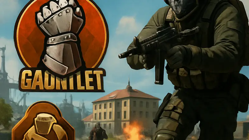 Скриншот из Call of Duty Warzone с демонстрацией нового режима Iron Gauntlet и элементов ранговой игры.