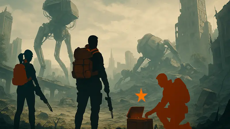 Персонажи Arc Raiders готовятся к экспедиции на фоне разрушенного мира, символизируя требования и награды.